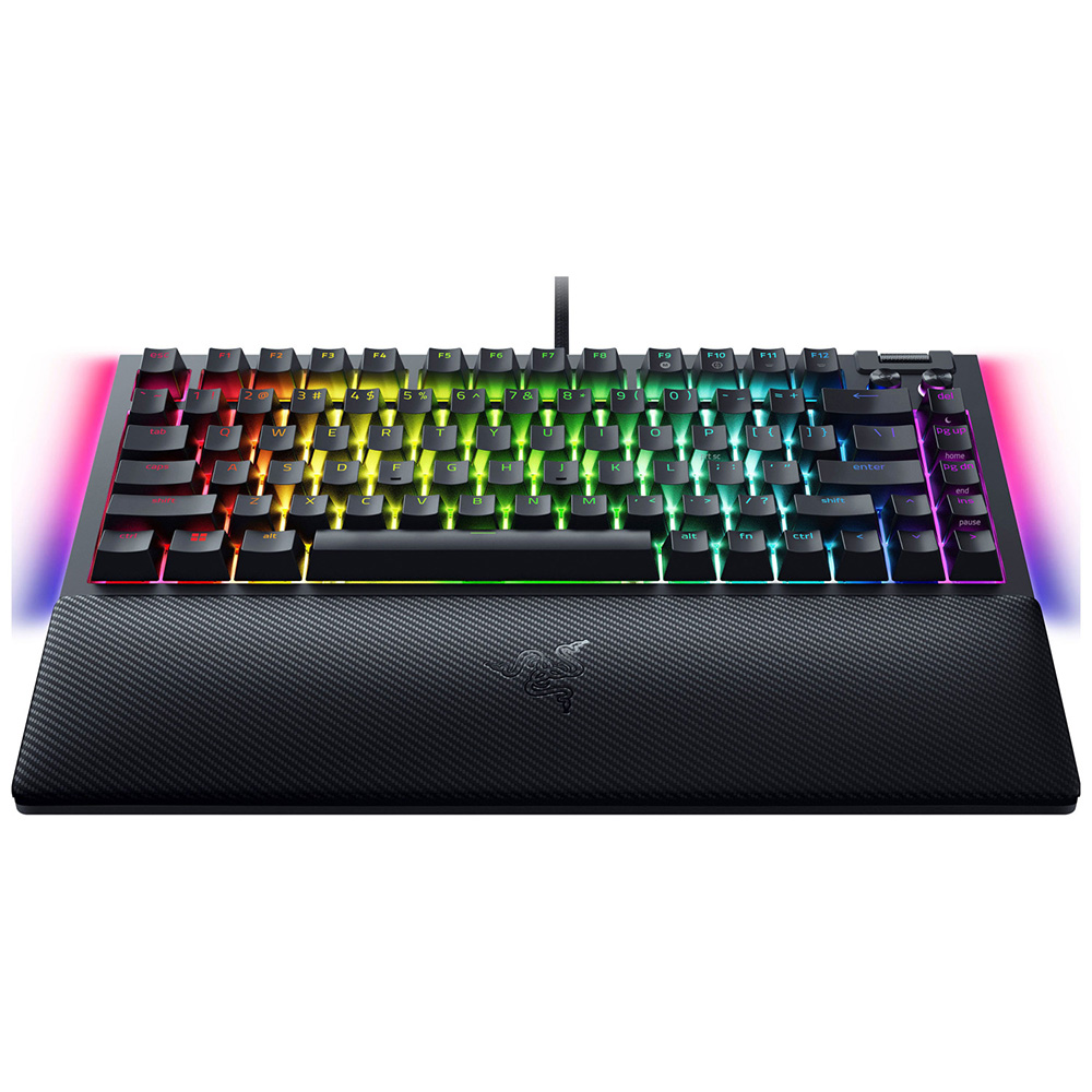 کیبورد با سیم گیمینگ مکانیکال ریزر مدل BlackWidow V4 75%