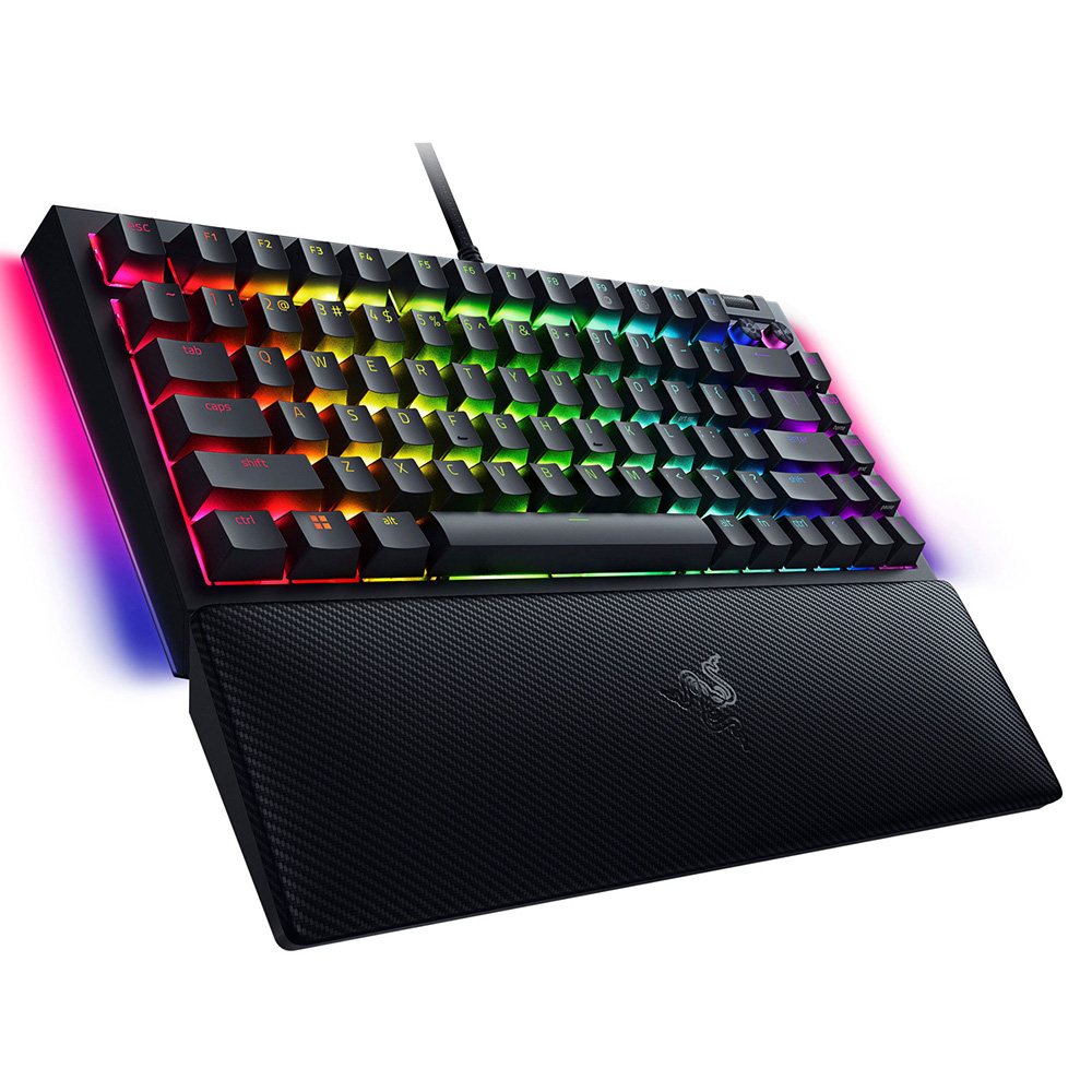 کیبورد با سیم گیمینگ مکانیکال ریزر مدل BlackWidow V4 75%