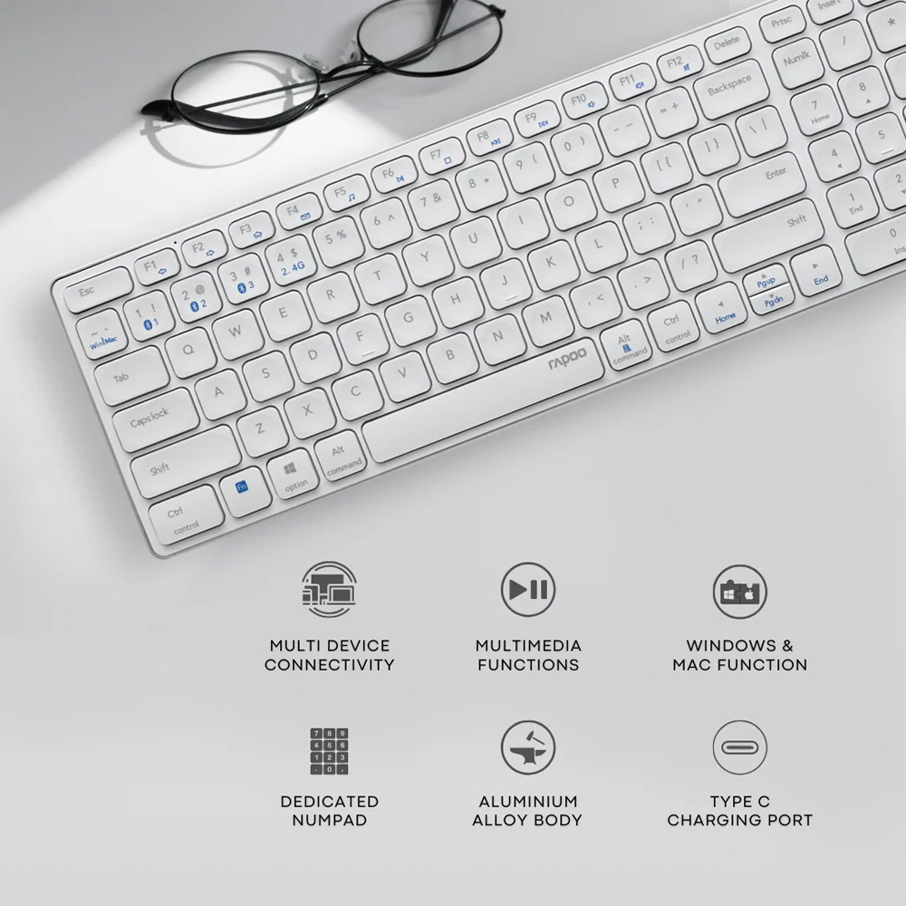 ست ماوس و کیبورد بی سیم رپو مدل 9320m