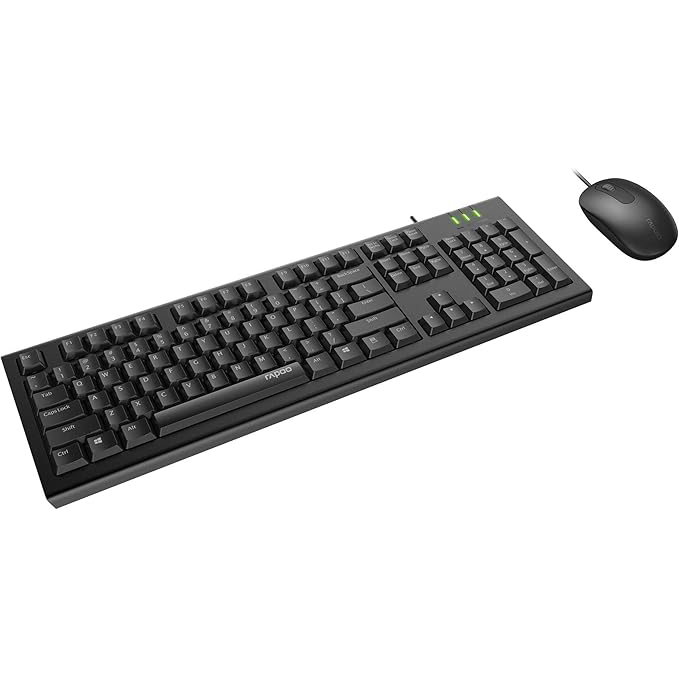 ست ماوس و کیبورد با سیم رپو مدل X120 pro