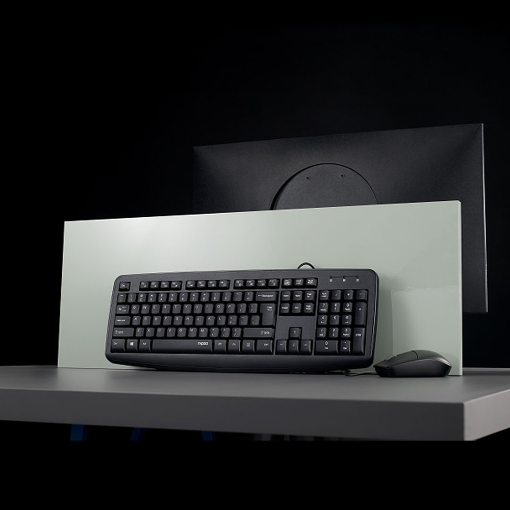 ست ماوس و کیبورد با سیم رپو مدل Nx1600