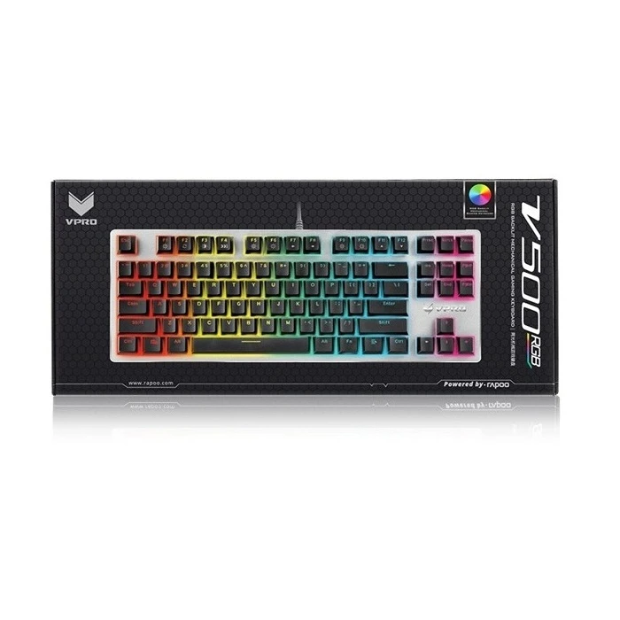 کیبورد با سیم گیمینگ مکانیکال رپو مدل V500 RGB