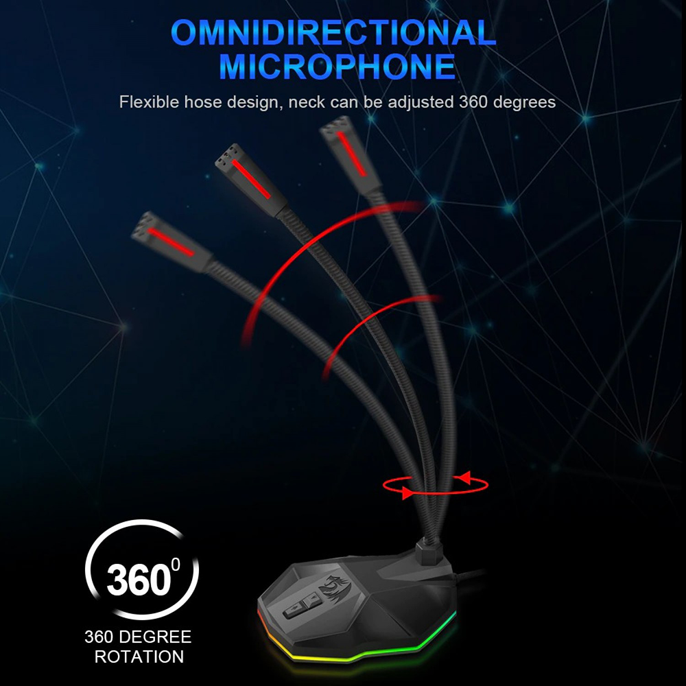 میکروفون ردراگون گیمینگ سیم دار مدل Stix GM99