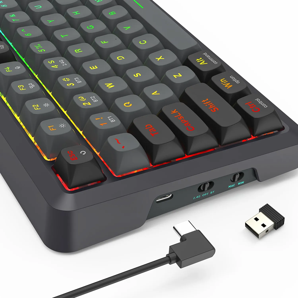 کیبورد ردراگون گیمینگ بی سیم مدل Bragi K688GB RGB PRO