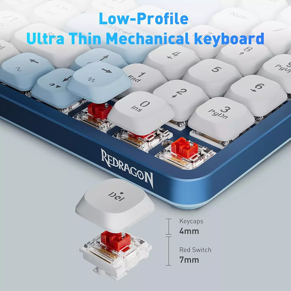 کیبورد ردراگون گیمینگ بی سیم مدل Eva K684WB RGB PRO