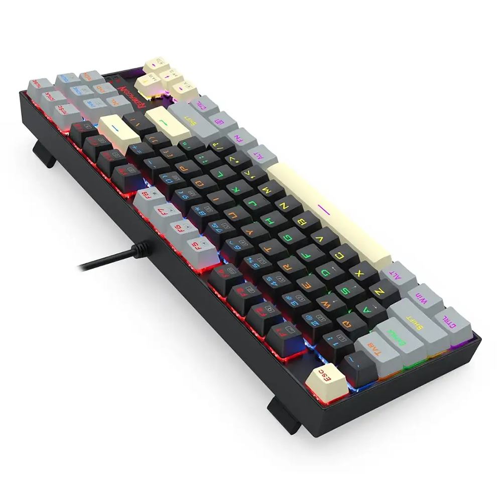 کیبورد ردراگون گیمینگ سیم دار مدل Kumara K552LGY RGB