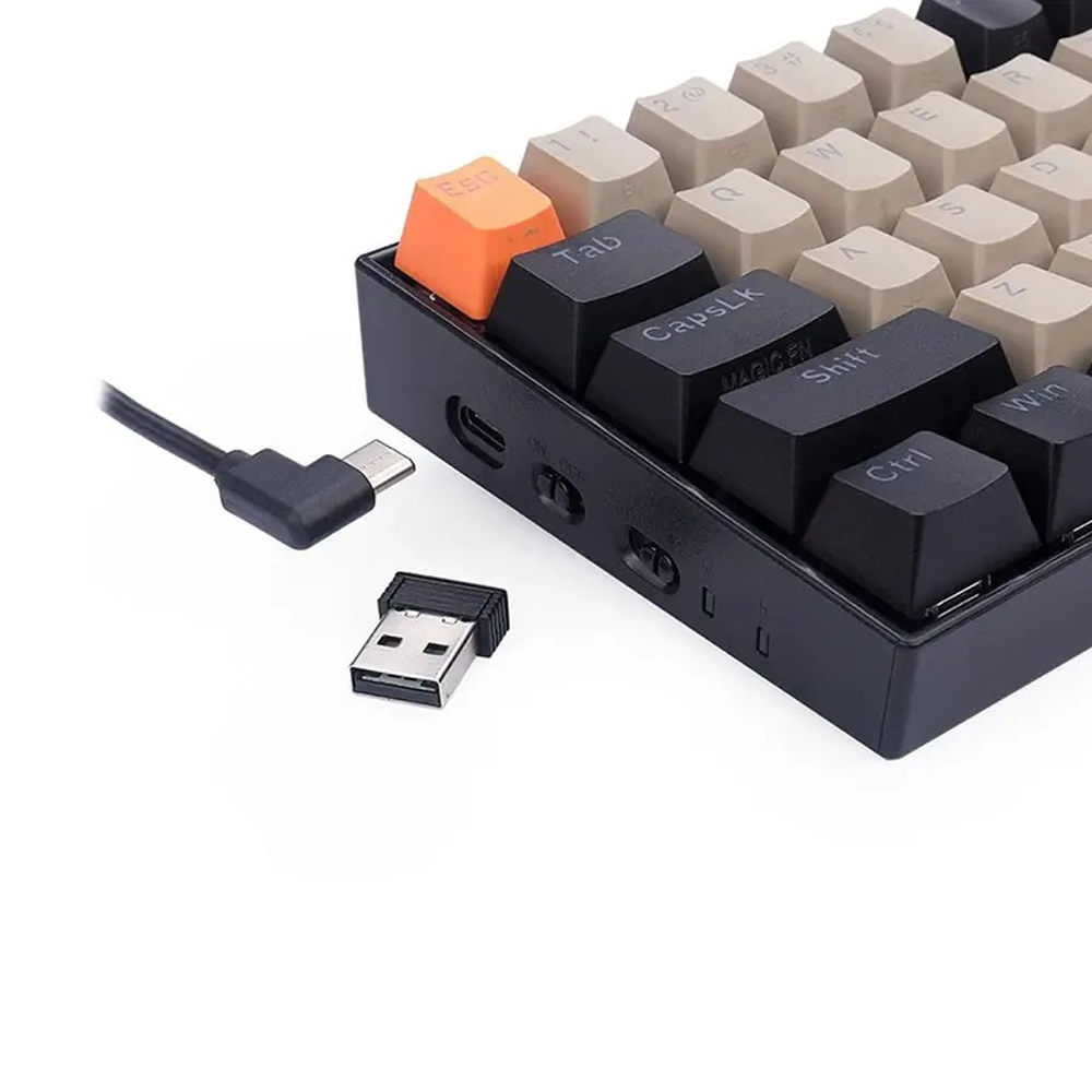 کیبورد ردراگون گیمینگ بی سیم مدل Draconic K530 OG GY BK RGB PRO