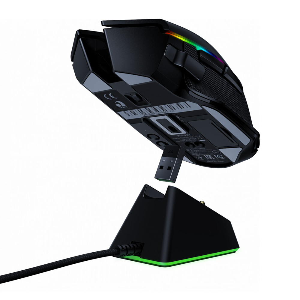 ماوس ریزر گیمینگ بی سیم مدل Basilisk Ultimate & Dock