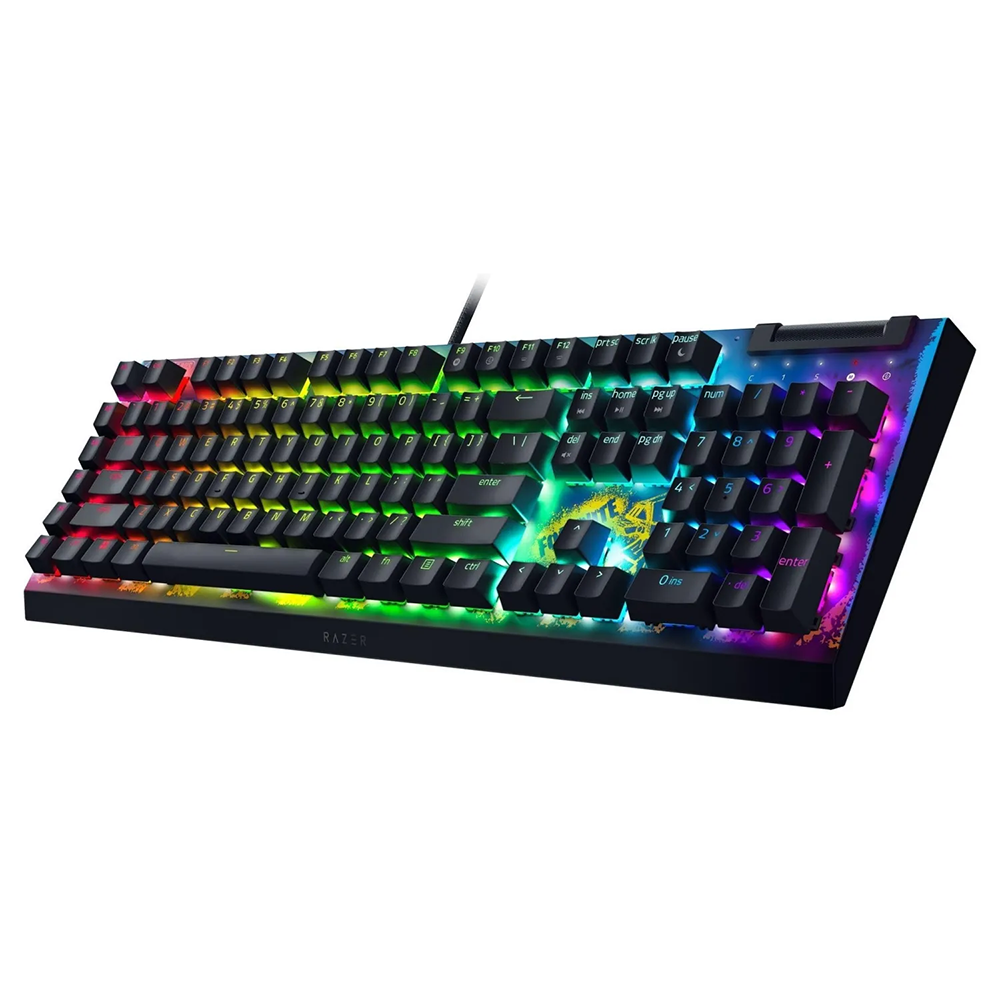 کیبورد ریزر گیمینگ سیم دار مدل BlackWidow V4 X Fortnite Edition