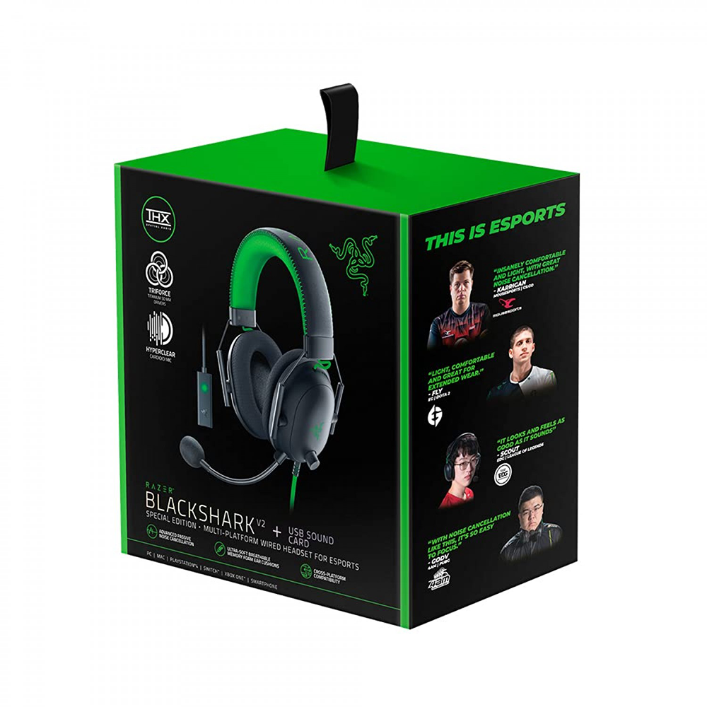 هدست ریزر گیمینگ سیم دار مدل Blackshark V2 Special Edition